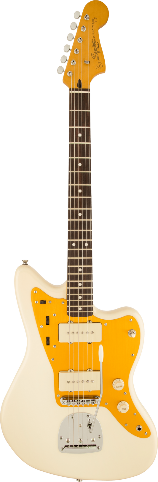 Đàn Guitar Điện Squier J Mascis Jazzmaster SS, Rosewood Fingerboard, Vintage White