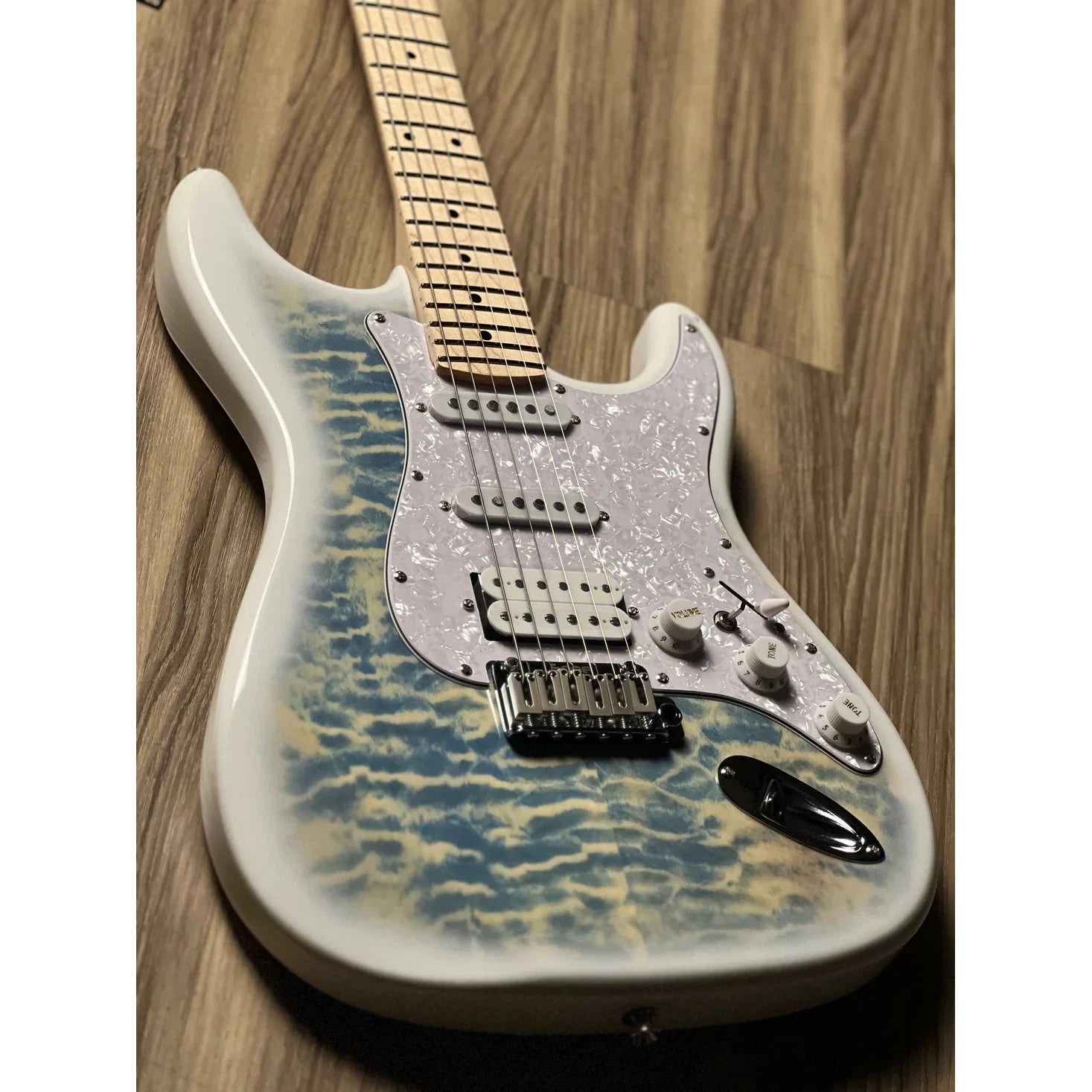 Đàn Guitar Điện Sqoe Limited Edition SEST699 HSS, Maple Fingerboard, Larimar Blue - Việt Music