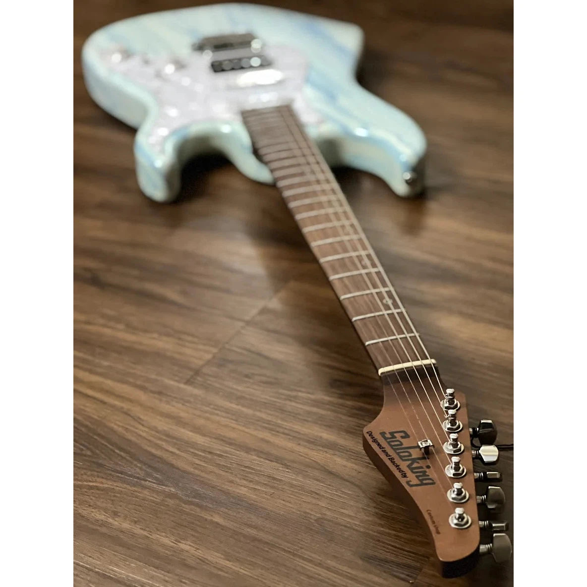 Đàn Guitar Điện Soloking MS-1 Classic MKII HSS, Maple Fingerboard, White Blue Marble - Việt Music