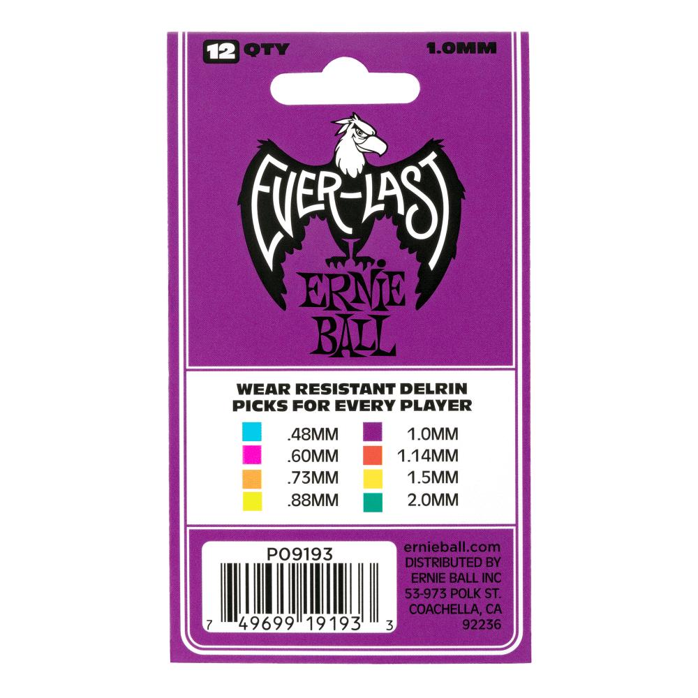 Pick Gảy Ernie Ball Everlast Delrin, 12pc - Việt Music