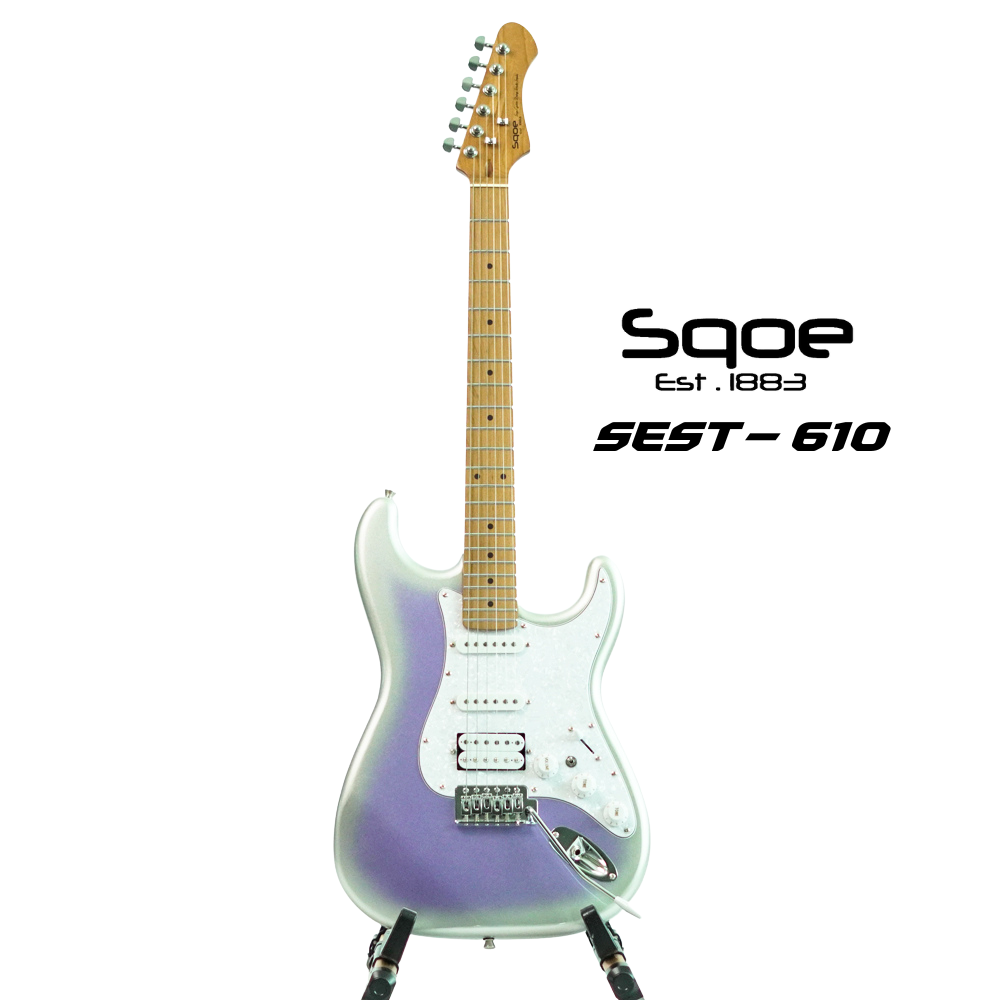 Đàn Guitar Điện Sqoe SEST610 Ice Flower HSS, Maple Fingerboard - Việt Music