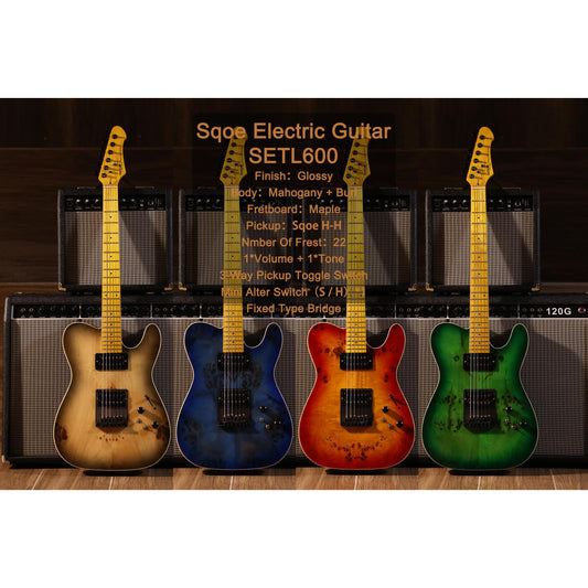Đàn Guitar Điện Sqoe SETL600 HS, Maple Fingerboard - Việt Music