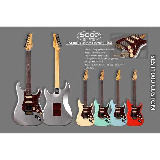 Đàn Guitar Điện Sqoe SEST1000 HSS, Rosewood Fingerboard - Việt Music