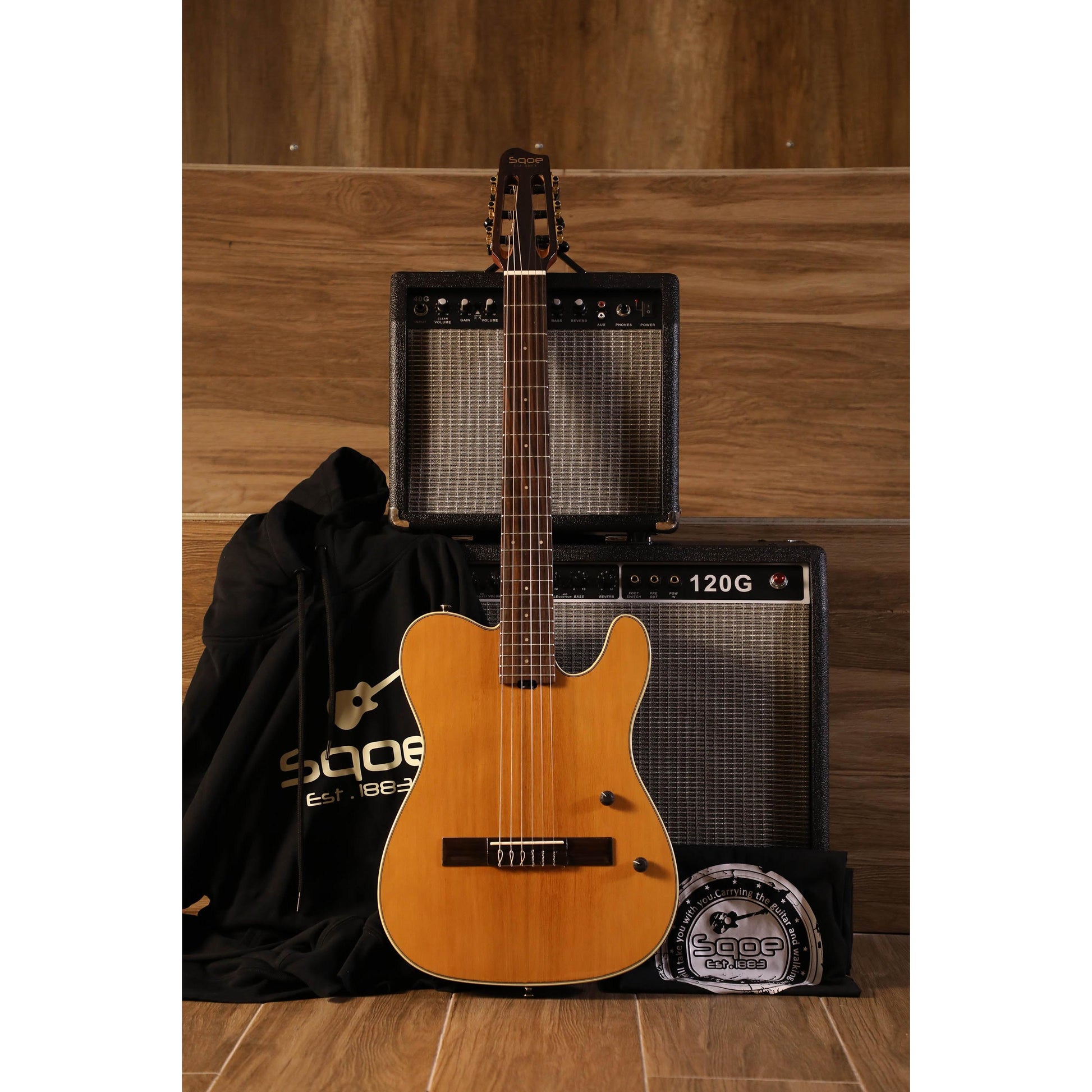 Đàn Guitar Silent Classic Sqoe SEGD900 Cedar, Natural - Việt Music