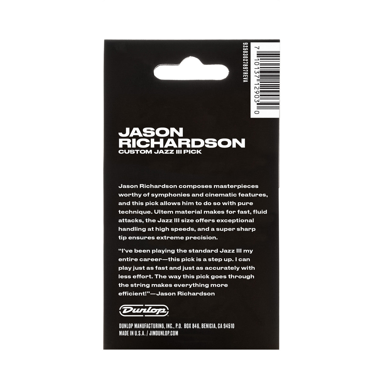 Pick Gảy Đàn Guitar Jim Dunlop 561PJR Jason Richardson Custom Jazz III, 6pc - Việt Music