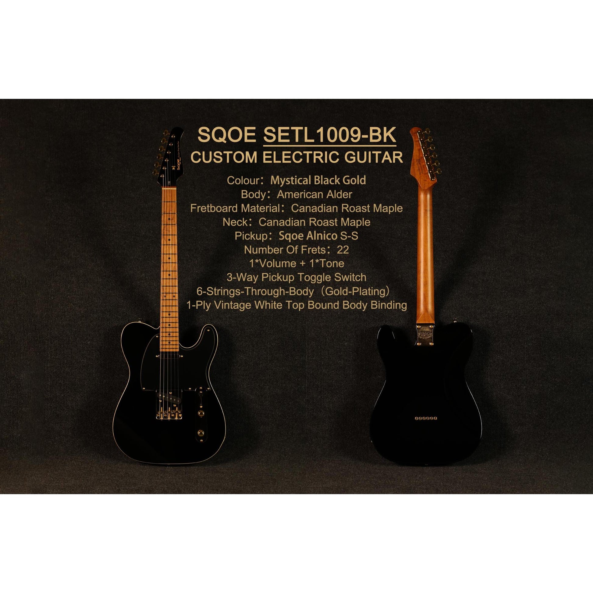 Đàn Guitar Điện Sqoe SETL1009 SS, Maple Fingerboard - Việt Music