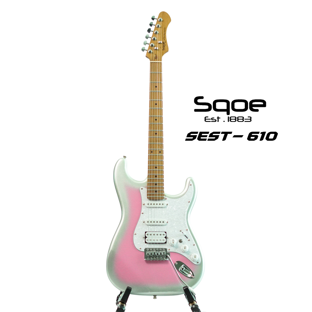 Đàn Guitar Điện Sqoe SEST610 Ice Flower HSS, Maple Fingerboard - Việt Music