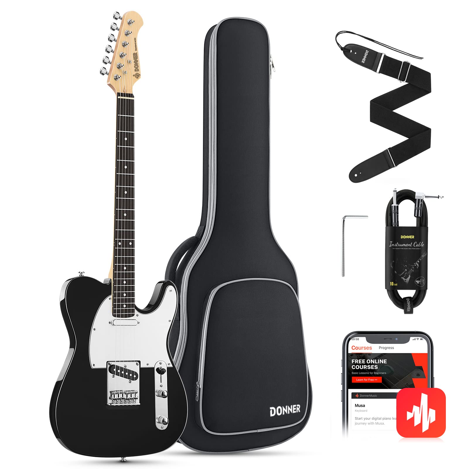 Đàn Guitar Điện Donner DTC-100 SS, Purpleheart Fingerboard - Việt Music