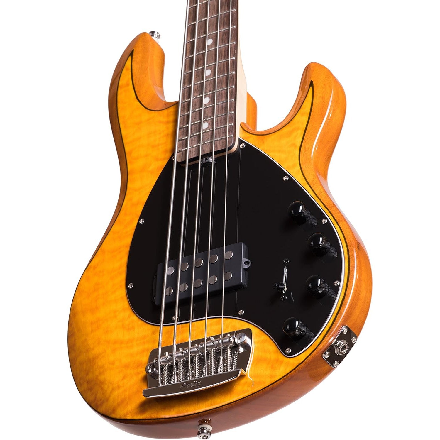 Đàn Guitar Bass Sterling By Music Man StingRay Ray35QM H, Maple Fingerboard - 5 Strings - Việt Music