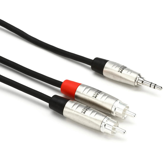 Dây Cáp Kết Nối Hosa Pro Stereo Breakout Cable - 3.5mm TRS Male to Dual RCA Male - Việt Music