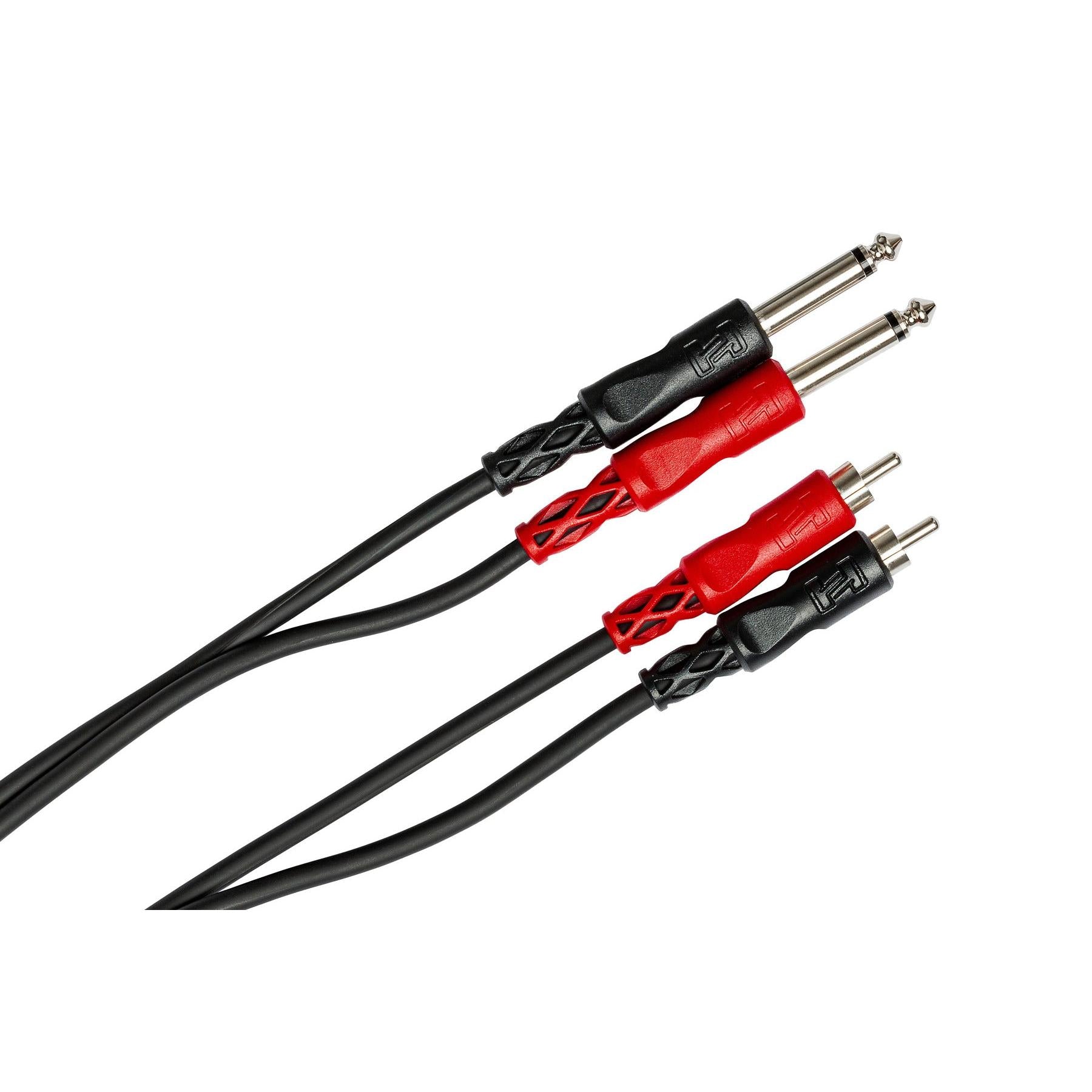 Dây Cáp Kết Nối Hosa Stereo Interconnect, Dual 1/4-inch TS Male to Dual RCA Male - Việt Music