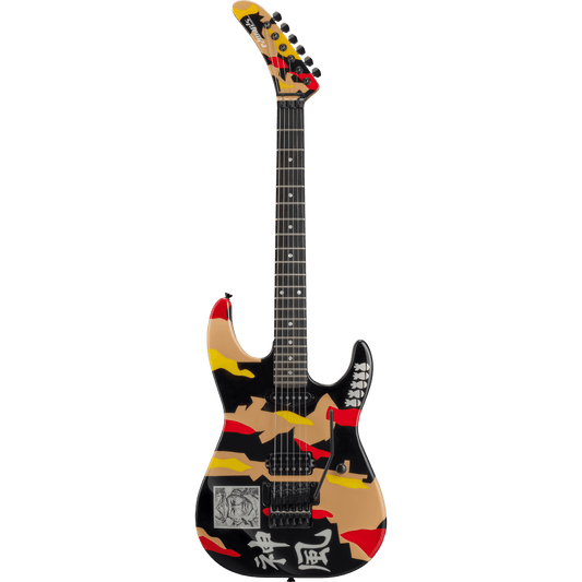 Đàn Guitar Điện Edwards Signature George Lynch E-KAMIKAZE-I HH, Ebony Fingerboard, Black w/Kamikaze Graphic - Việt Music