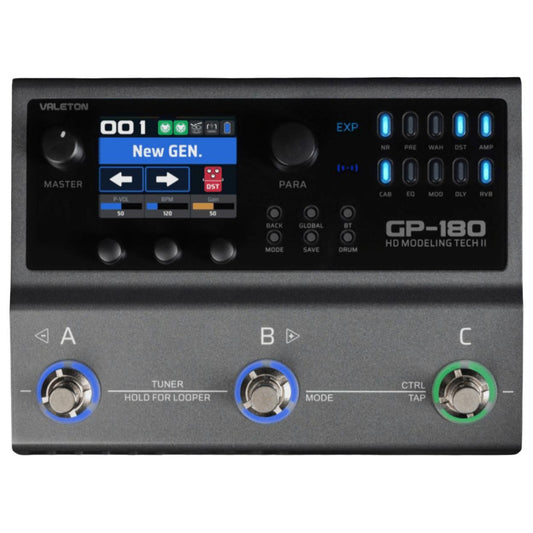 Pedal Guitar Valeton GP-180 - Amp Modeller & IR Loader - Việt Music