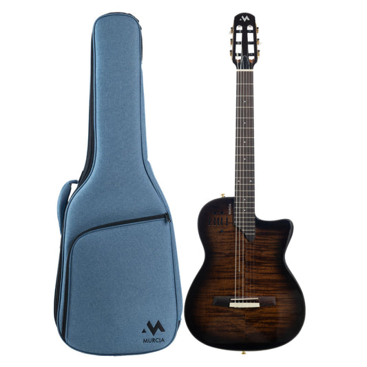Đàn Guitar Silent Classic Murcia Stage Pro, Amber Transparent Black - Việt Music