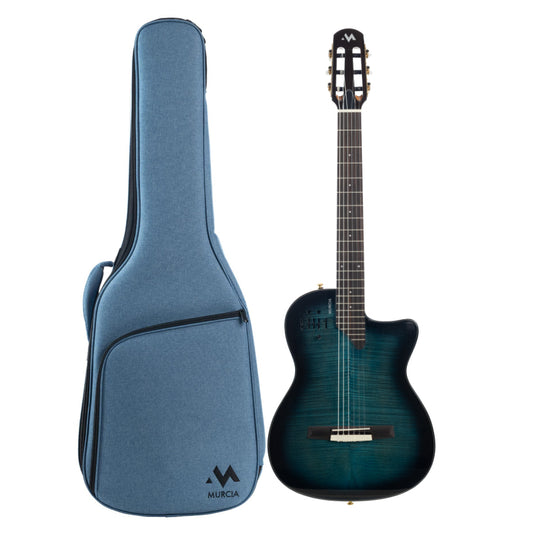 Đàn Guitar Silent Classic Murcia Stage Pro, Transparent Blue Burst - Việt Music