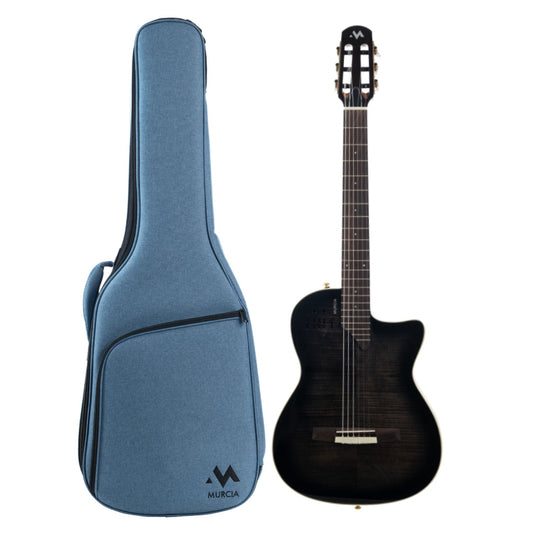 Đàn Guitar Silent Classic Murcia Stage Pro, Transparent Black - Việt Music