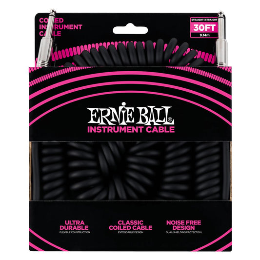 Dây Cáp Kết Nối Ernie Ball Coiled Instrument Cable Straight To Straight - 30FT - Việt Music