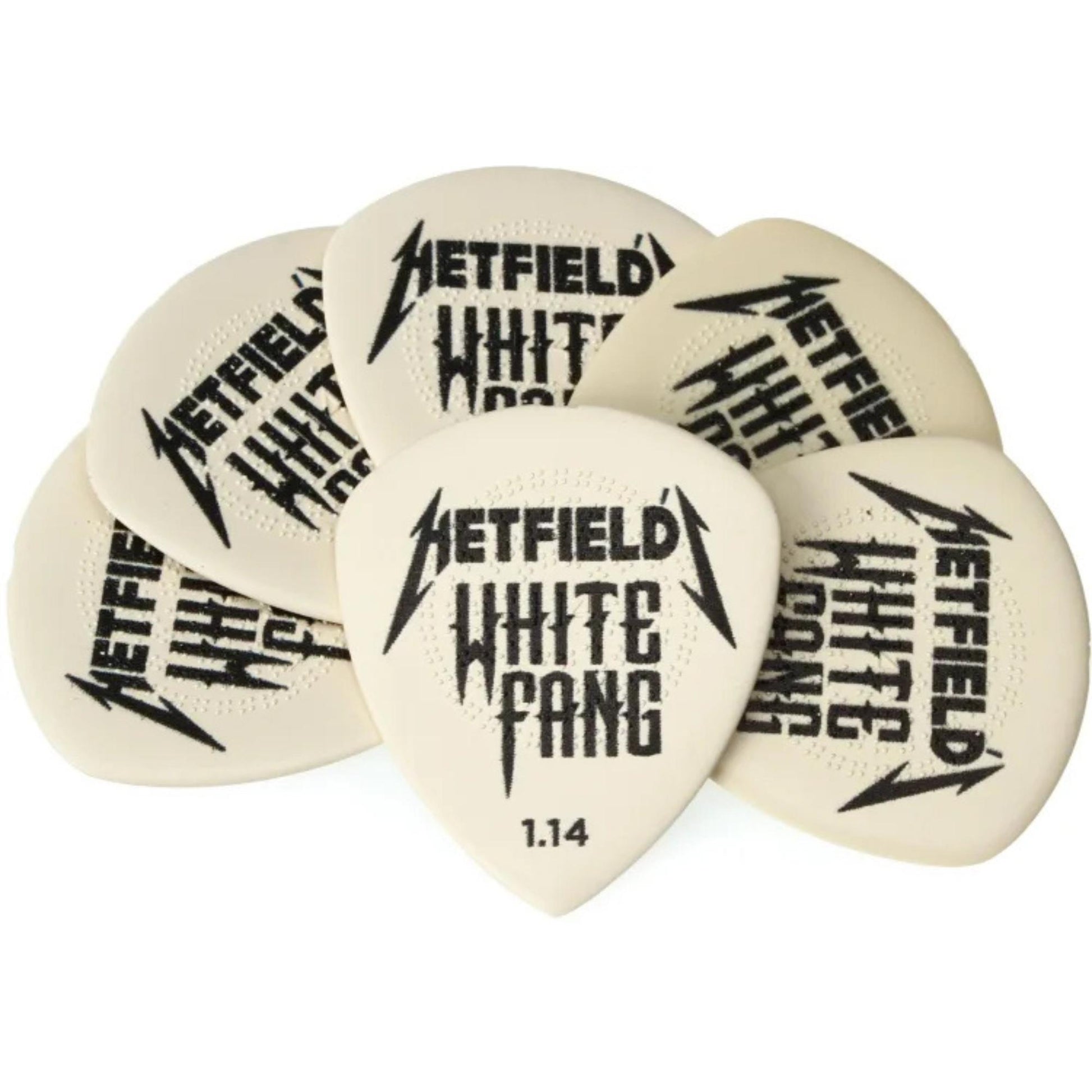 Pick Gảy Đàn Guitar Jim Dunlop PH122 Hetfields White Fang Custom 1.14mm, 6pc - Việt Music