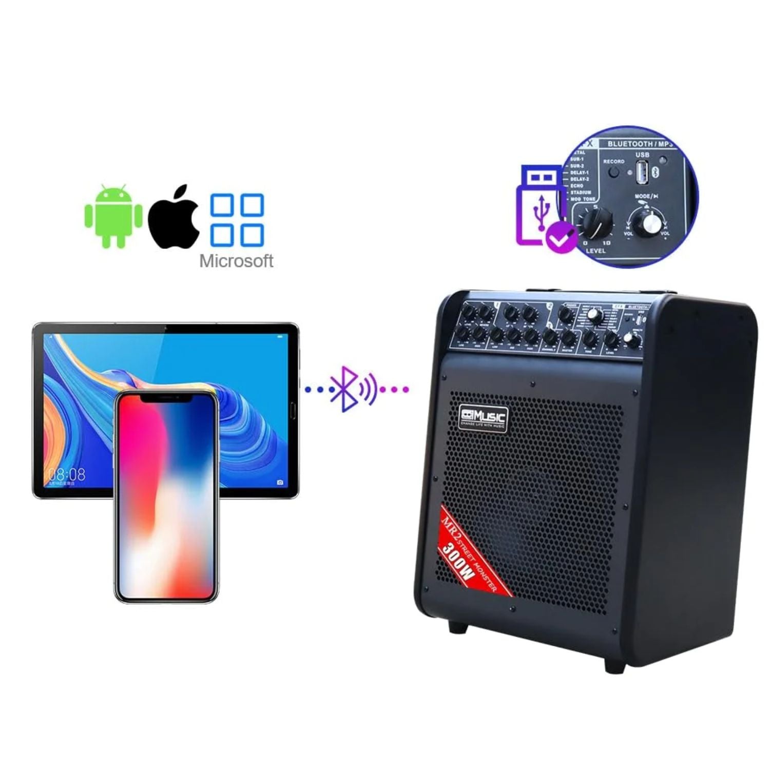 Amplifier Cool Music MR 2 Street Monster 6-Channel 300-Watt Acoustic, Combo - Việt Music