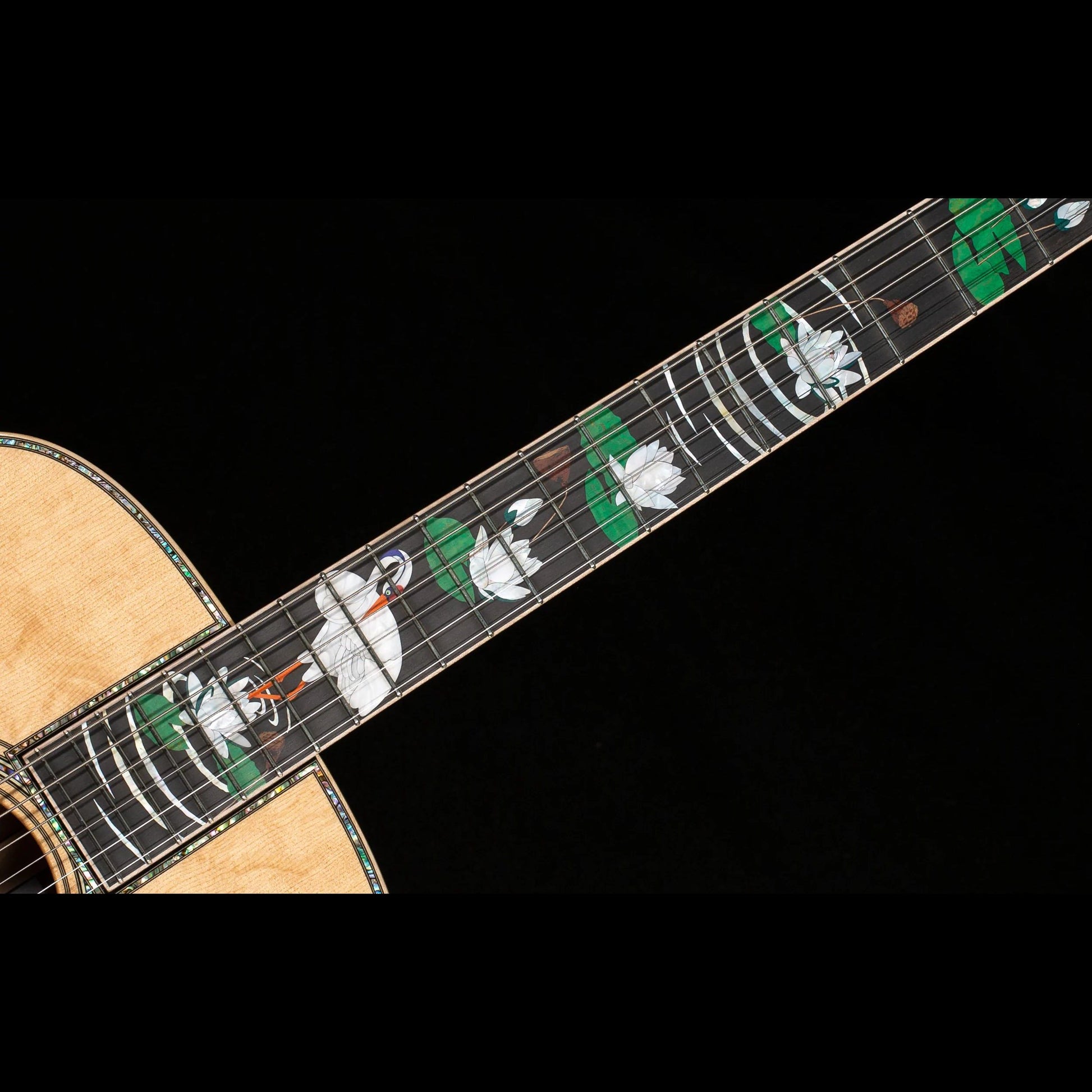 Đàn Guitar Martin Signature Editions Series D-45 Harvey Leach Lotus Flowers Acoustic w/Case - Việt Music