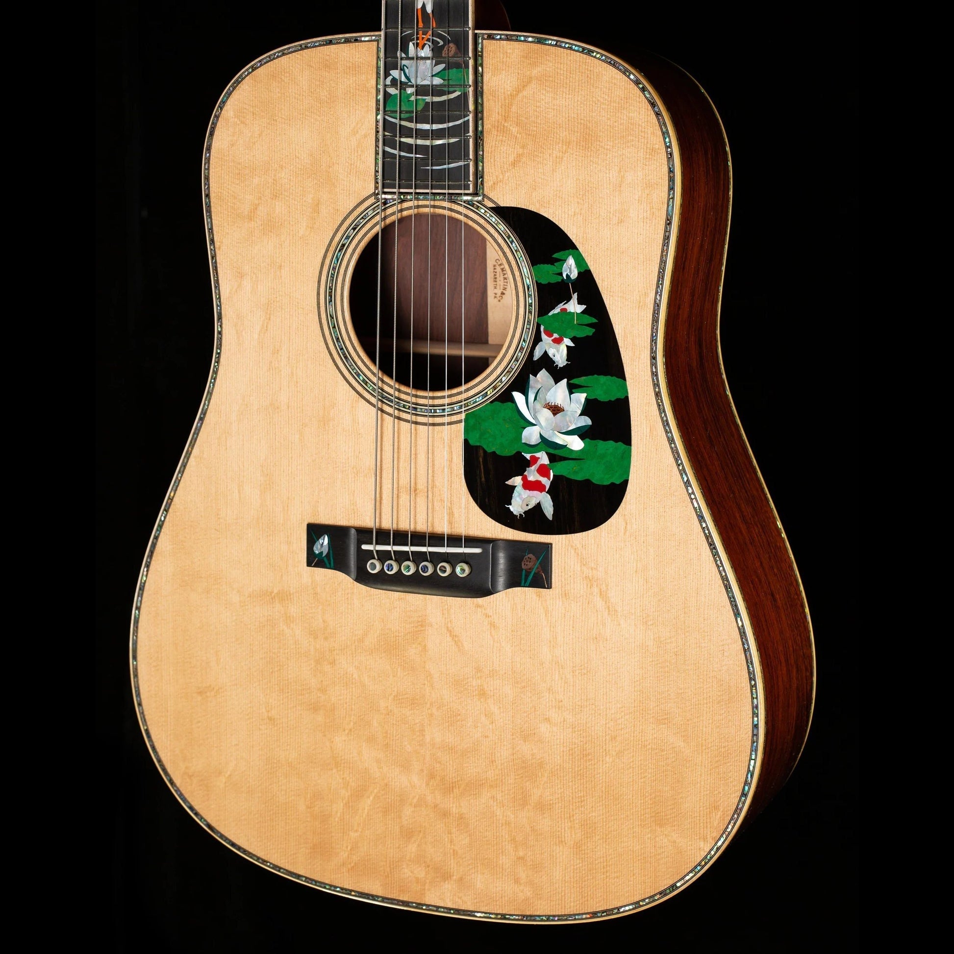 Đàn Guitar Martin Signature Editions Series D-45 Harvey Leach Lotus Flowers Acoustic w/Case - Việt Music