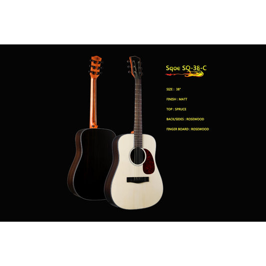 Đàn Guitar Acoustic Sqoe SQ-38-C - Việt Music