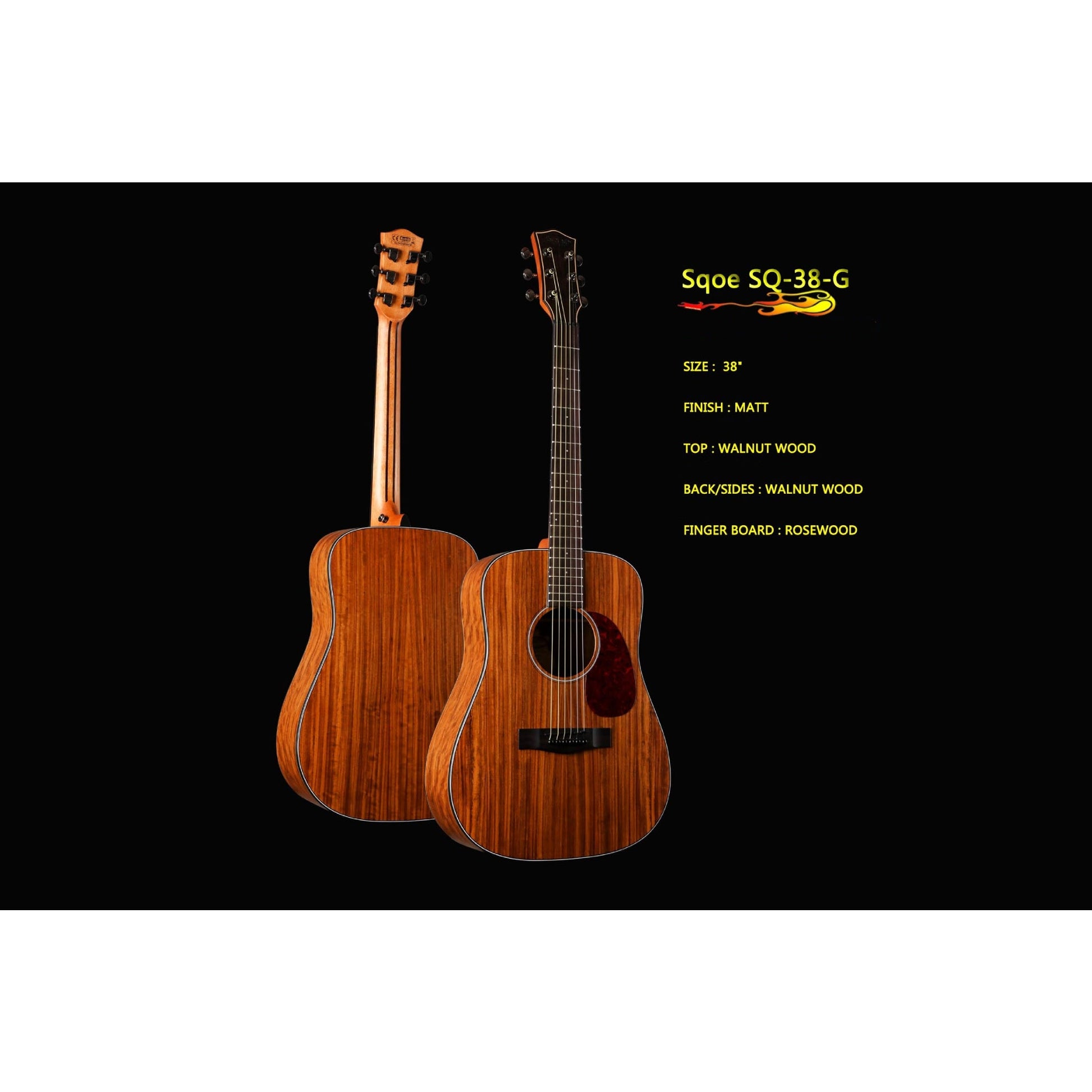 Đàn Guitar Acoustic Sqoe SQ-38-G - Việt Music