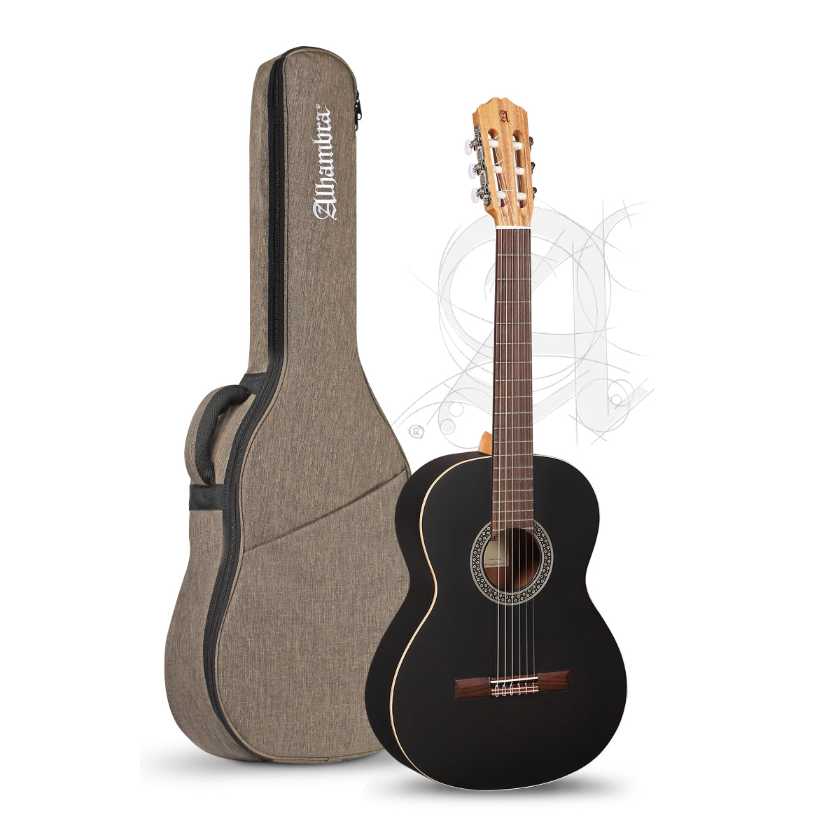 Đàn Guitar Classic Alhambra 1C Black Satin - Việt Music