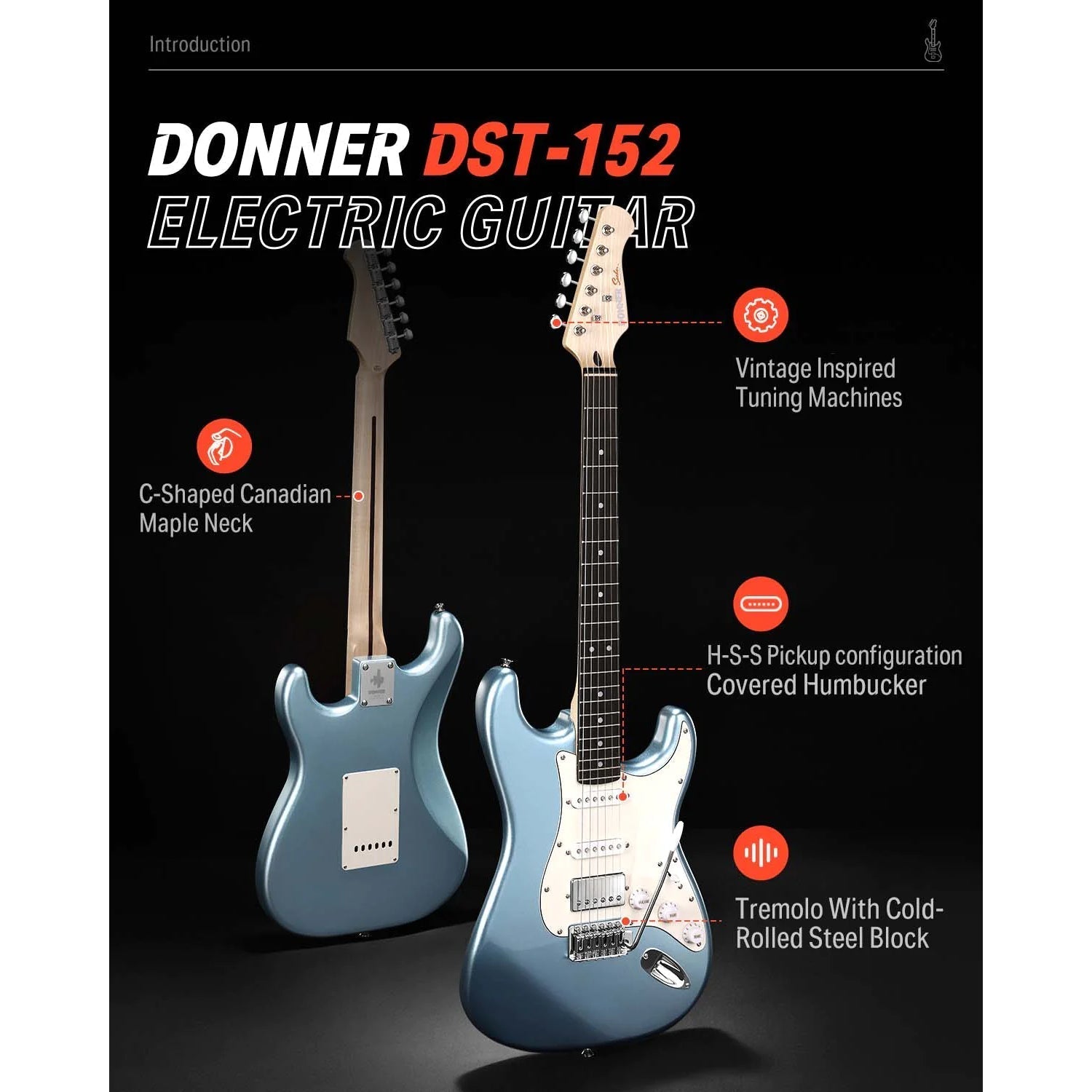 Đàn Guitar Điện Donner DST-152 Combo - Việt Music