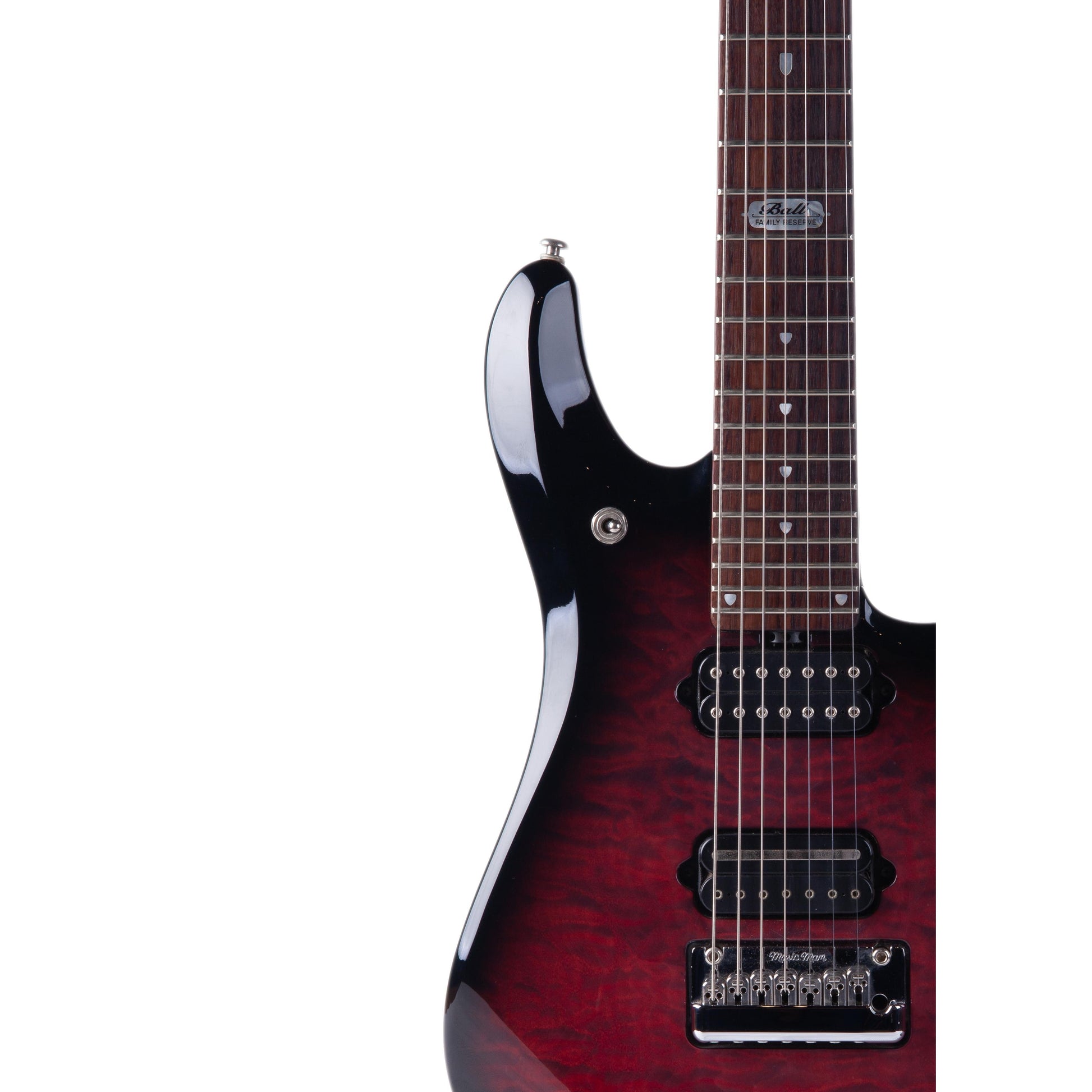 Đàn Guitar Điện Ernie Ball Music Man John Petrucci JP7 BFR Ruby Red Burst Quilt - Qua Sử Dụng - Việt Music