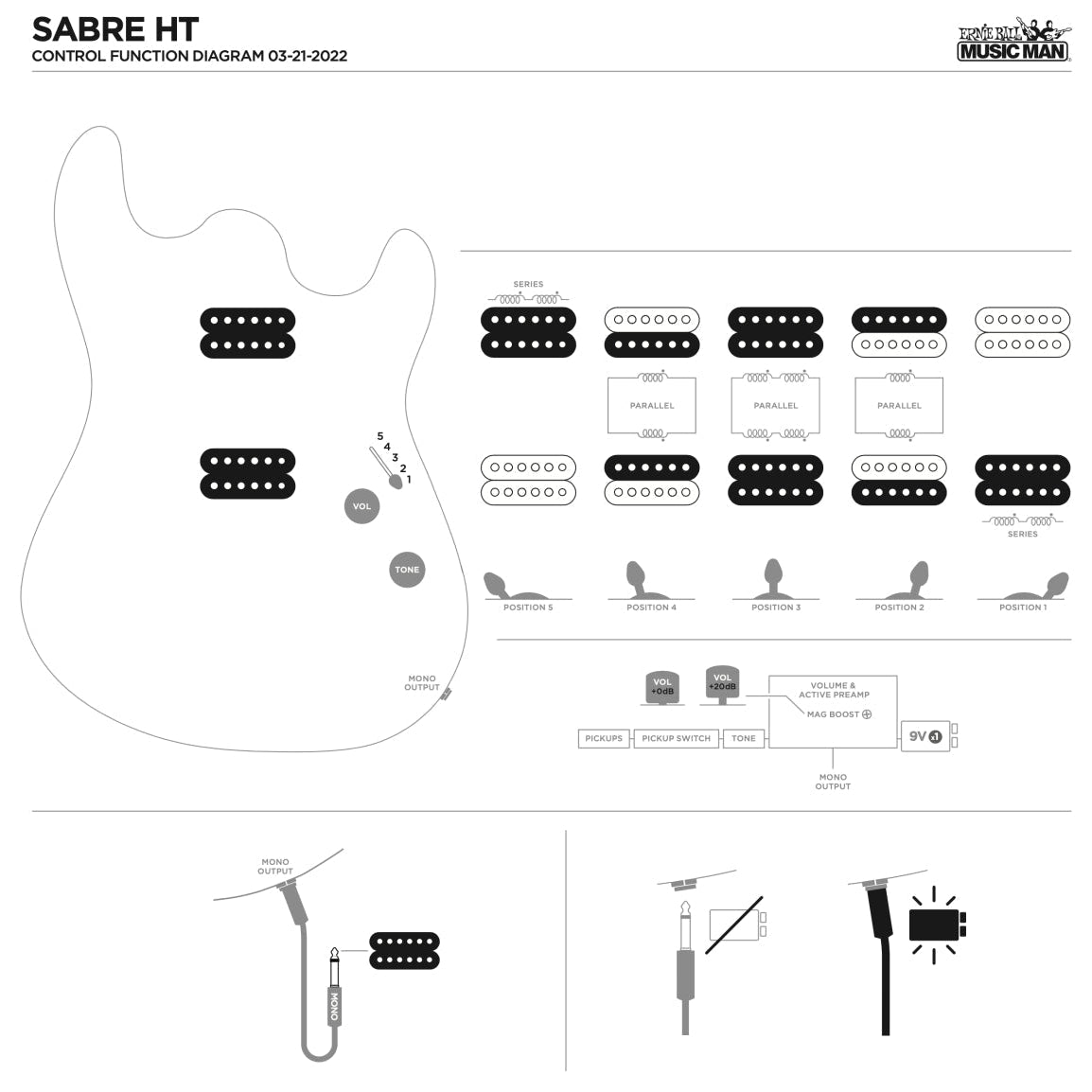 Đàn Guitar Điện Ernie Ball Music Man Sabre HT - Việt Music