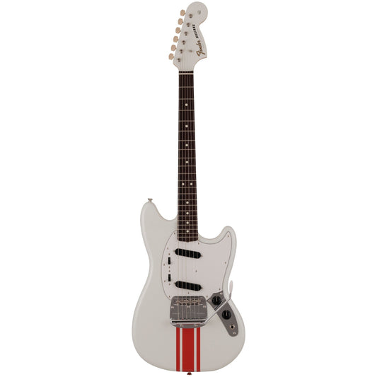 Đàn Guitar Điện Fender 2023 Collection Made In Japan Traditional 60s Mustang SS, Rosewood Fingerboard, Olympic White With Red Competition Stripe - Việt Music