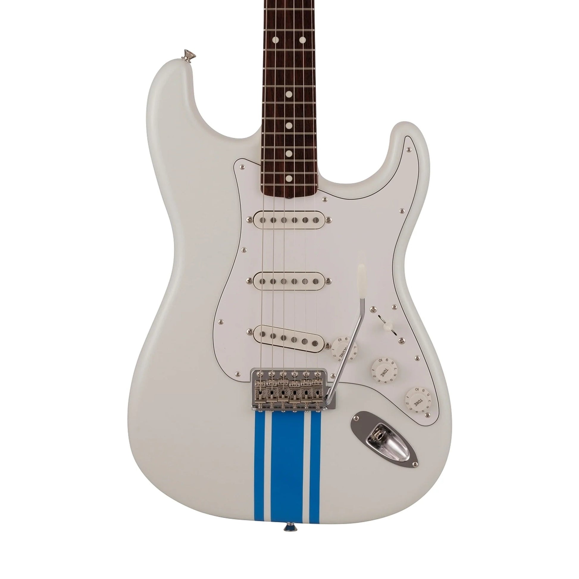 Đàn Guitar Điện Fender 2023 Collection Made In Japan Traditional 60s Stratocaster SSS, Rosewood Fingerboard, Olympic White / Blue - Việt Music