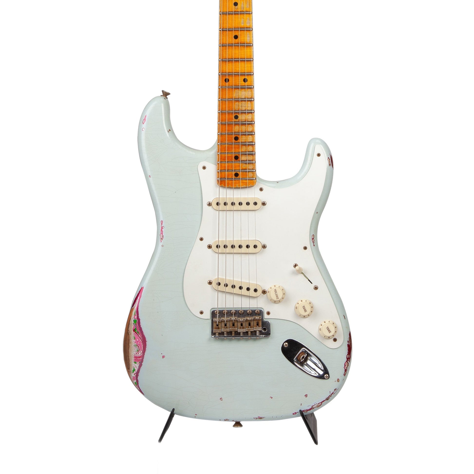 Fender Custom Shop 1957 Stratocaster Heavy Relic Sonic Blue over Pink Paisley Limited Edition - Việt Music
