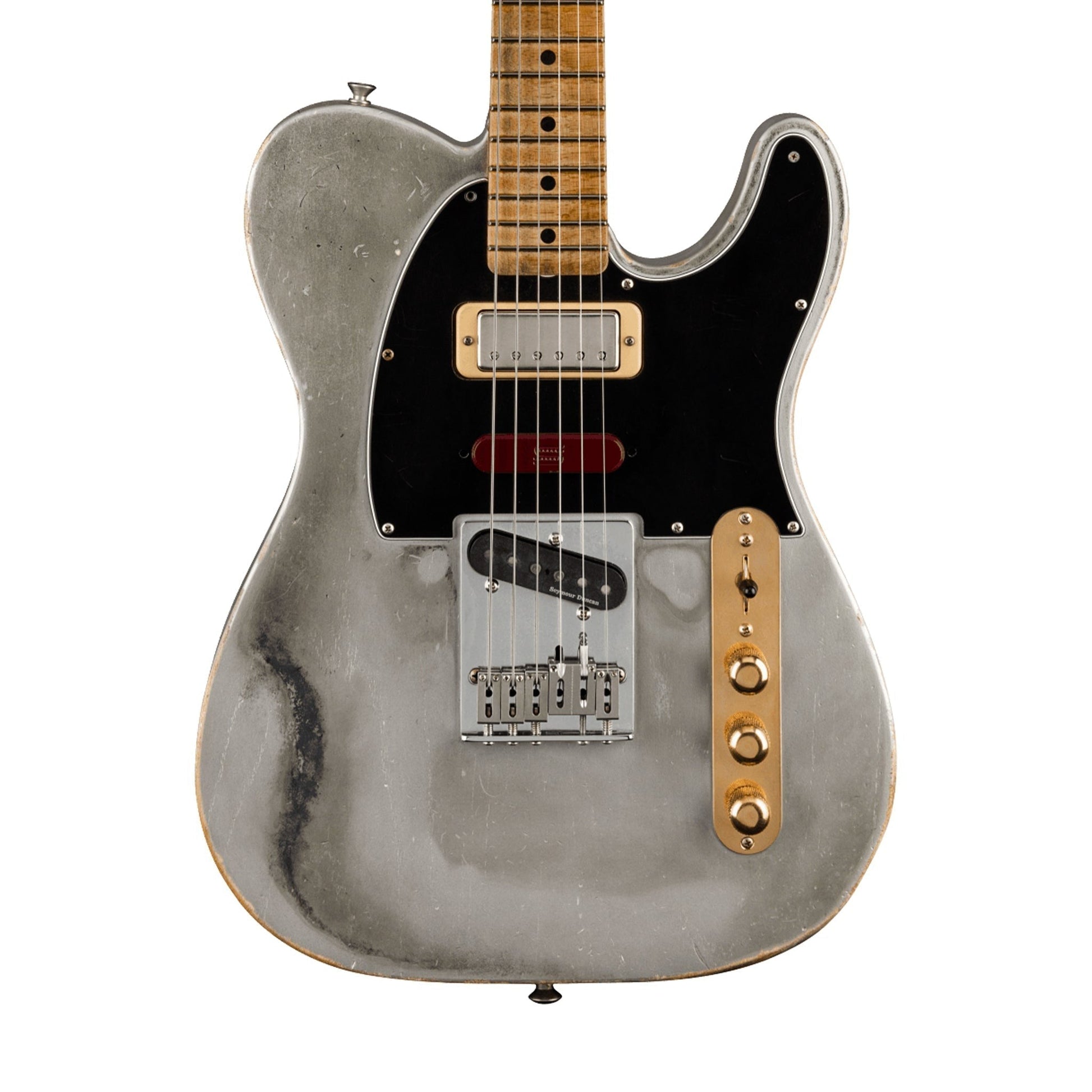 Fender Custom Shop Ltd Ed Kyle Mcmillin Masterbuilt Brent Mason Heavy Relic Telecaster, Flat Silver Satin - Việt Music