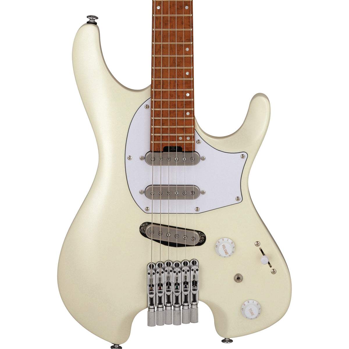 Đàn Guitar Điện Ibanez ICHI10 Ichika Signature Headless Electric Guitar w/ Bag, Vintage White Matte - Việt Music