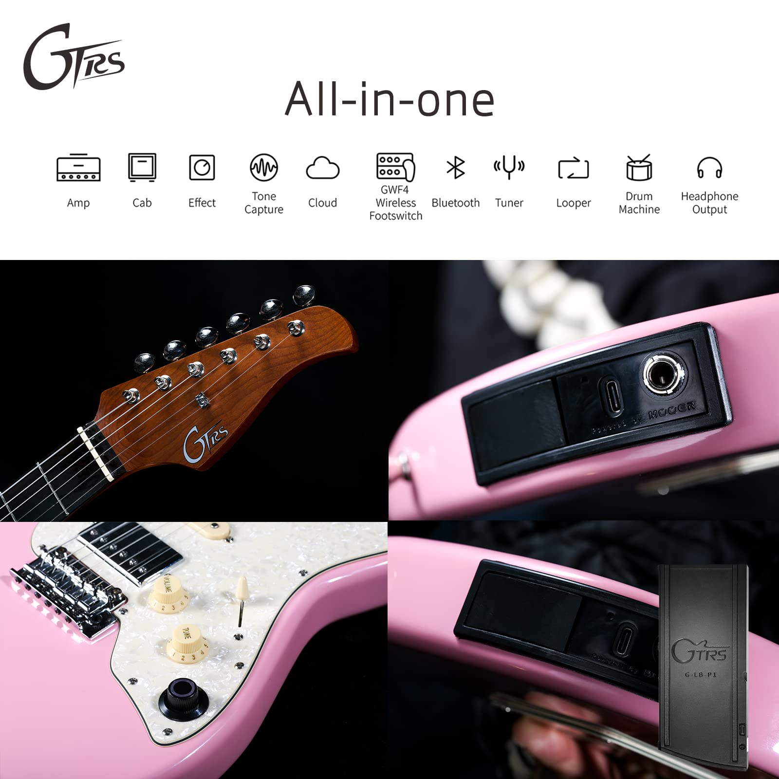 Đàn Guitar Điện Mooer GTRS S800 Shell Pink - Việt Music