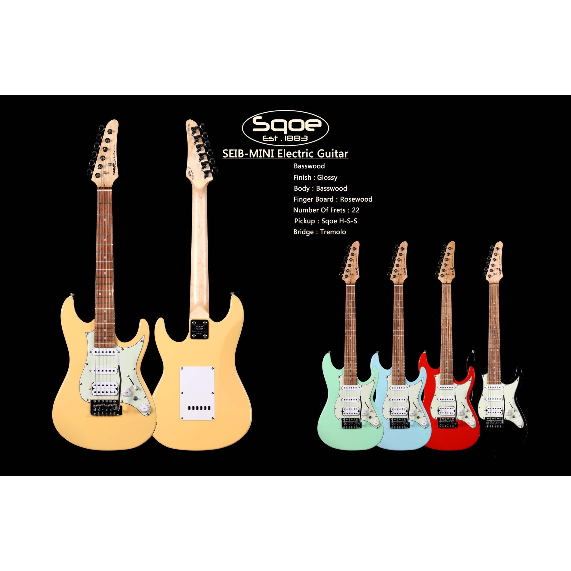 Đàn Guitar Điện Sqoe SEIB Mini - Việt Music