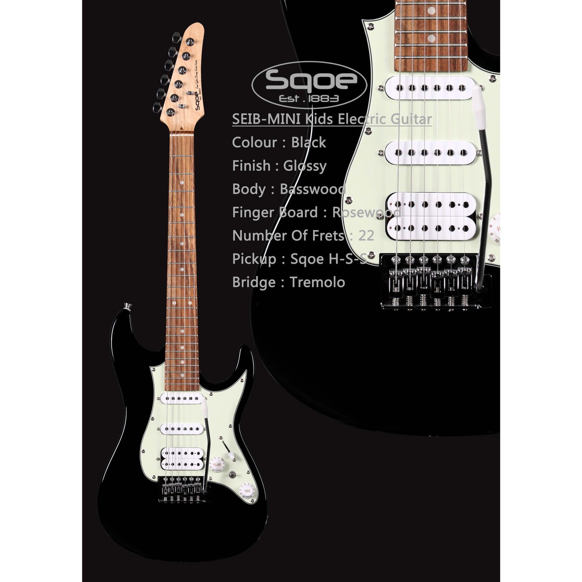 Đàn Guitar Điện Sqoe SEIB Mini - Việt Music