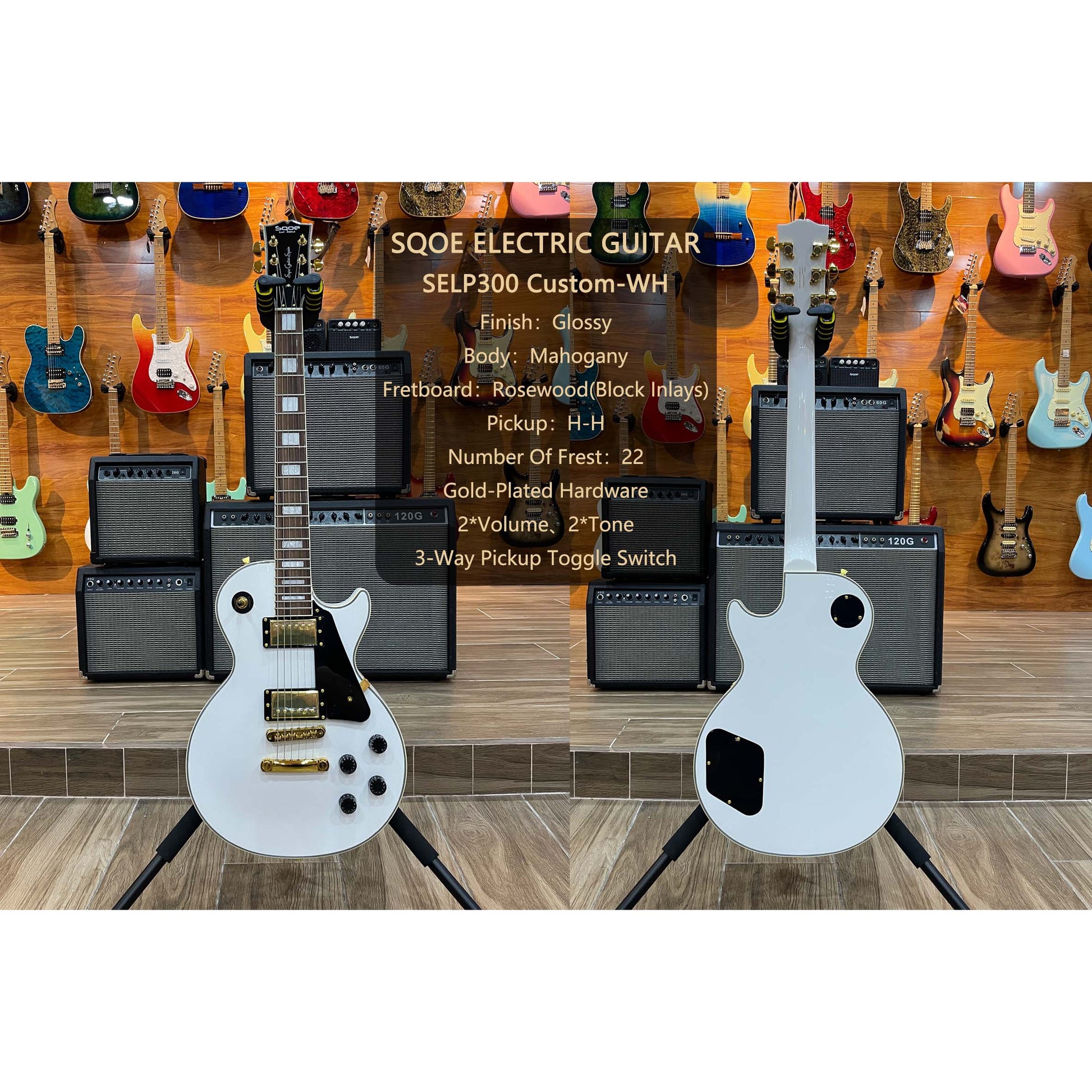 Đàn Guitar Điện Sqoe SELP300 - Việt Music