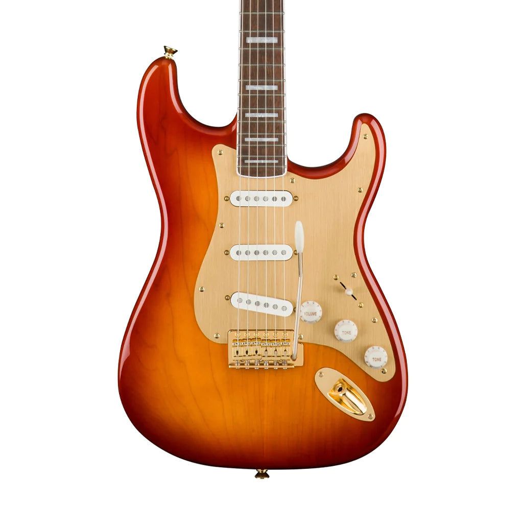 Đàn Guitar Điện Squier 40th Anniversary Gold Edition Stratocaster, SSS Indian Laurel Fingerboard - Việt Music