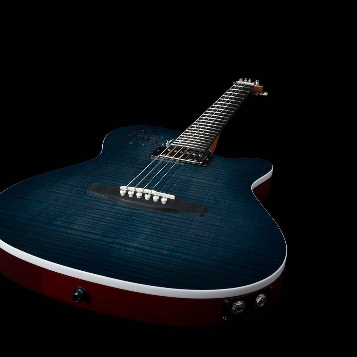 Đàn Guitar Silent Classic Godin ACS Denim Blue Flame - Việt Music