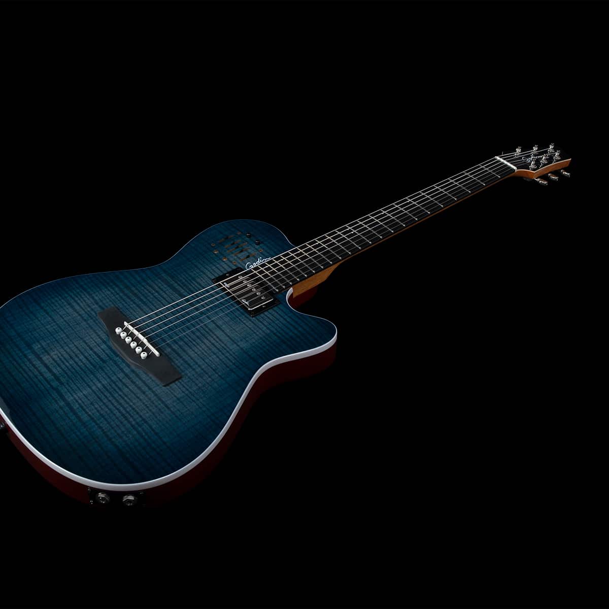 Đàn Guitar Silent Classic Godin ACS Denim Blue Flame - Việt Music