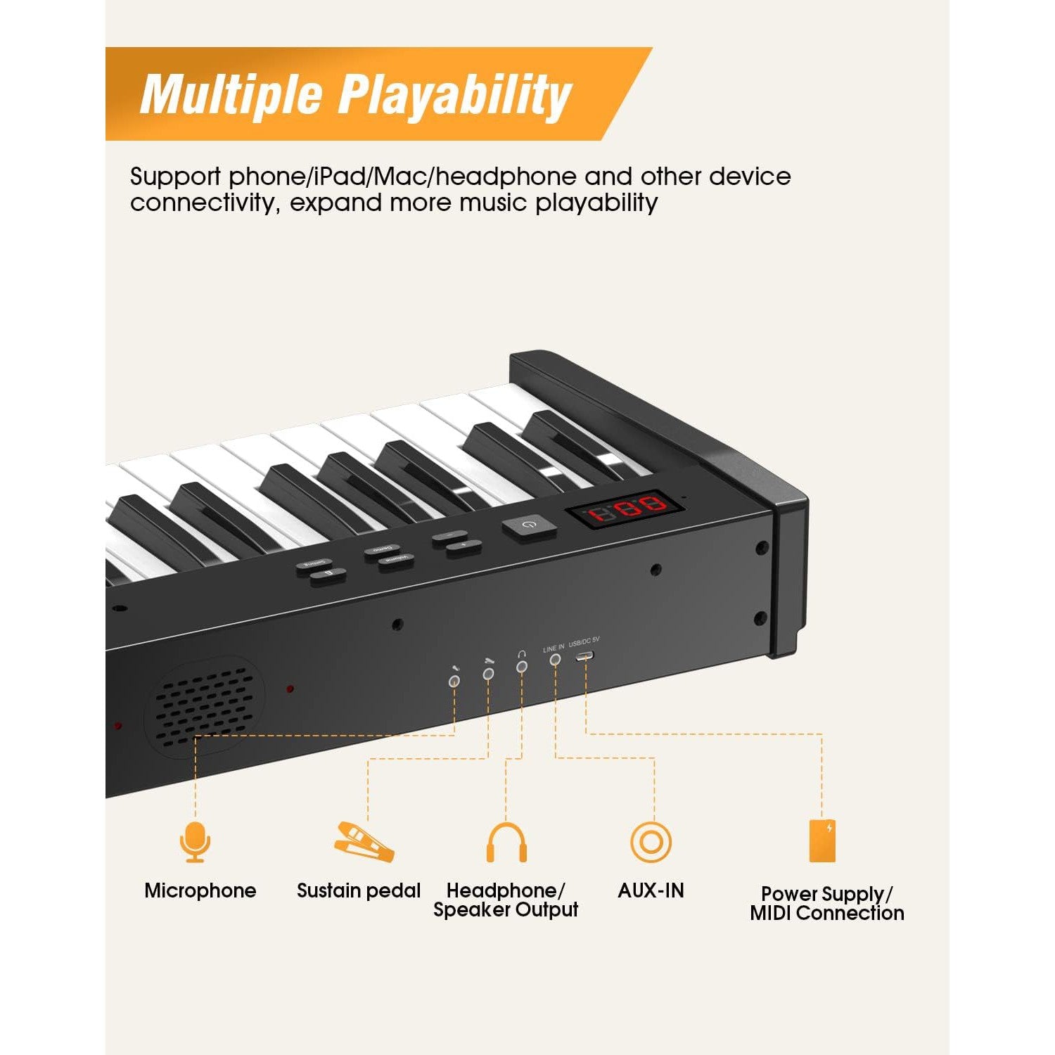 Đàn Piano Điện Konix PH61S - Việt Music