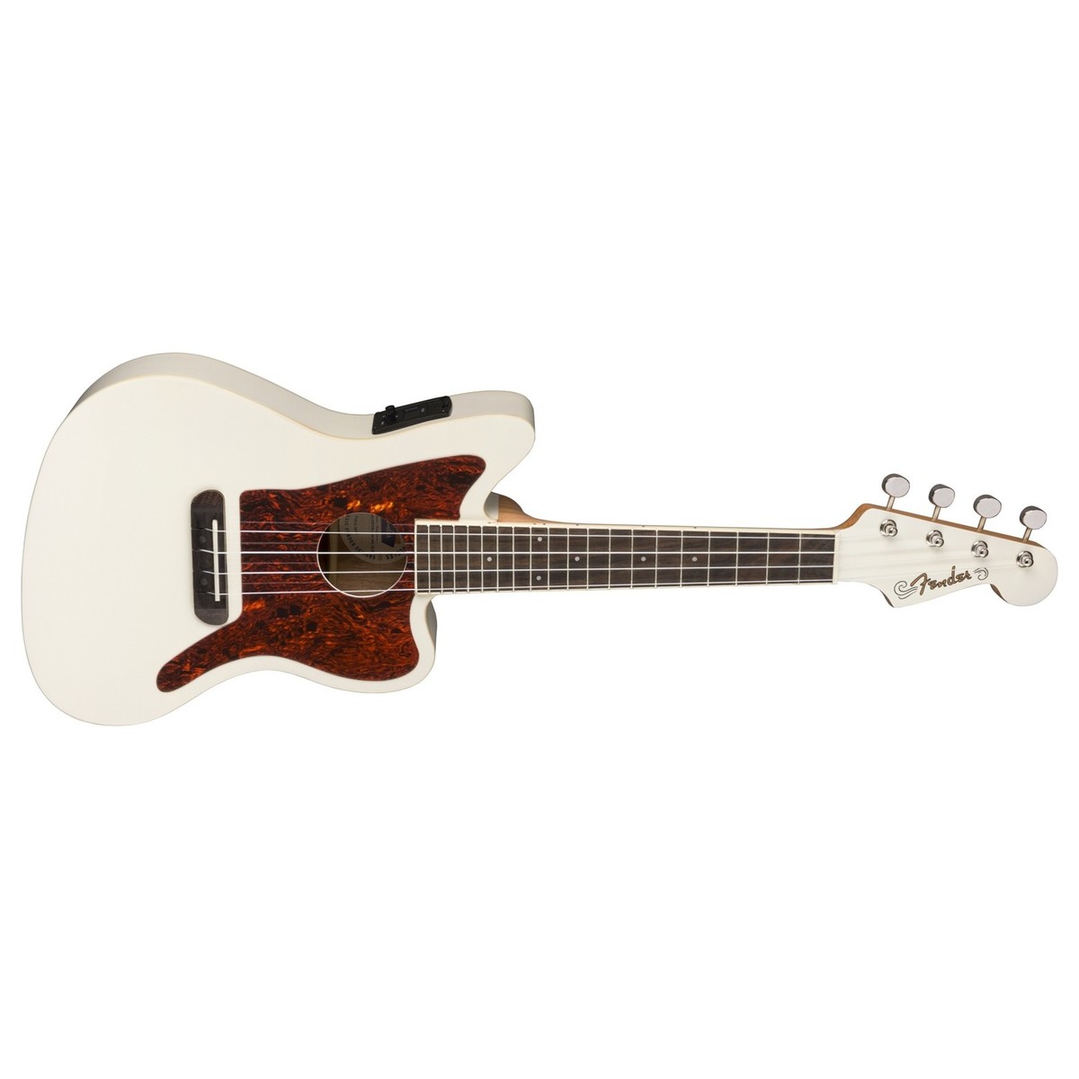 Đàn Ukulele Fender Fullerton Jazzmaster FB Walnut Concert, Olympic White - Việt Music