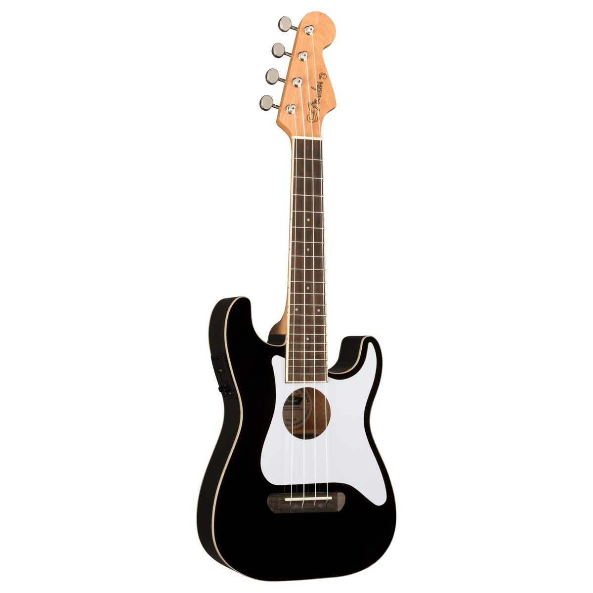 Đàn Ukulele Fender Fullerton Strat FB Walnut Concert, Black - Việt Music