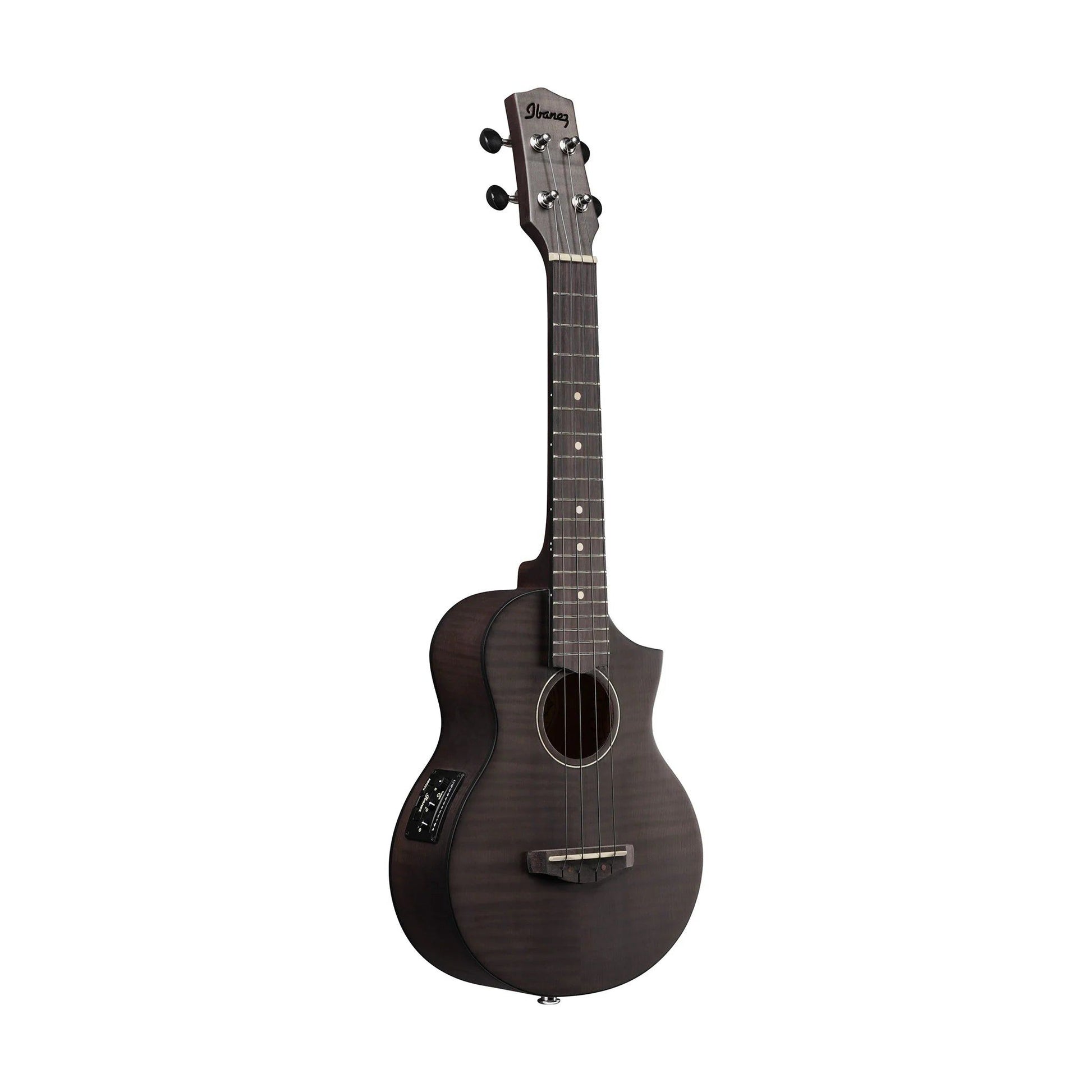 Đàn Ukulele Ibanez UEW12E-UEW Concert Black Ice Flat AEQ-2U - Việt Music