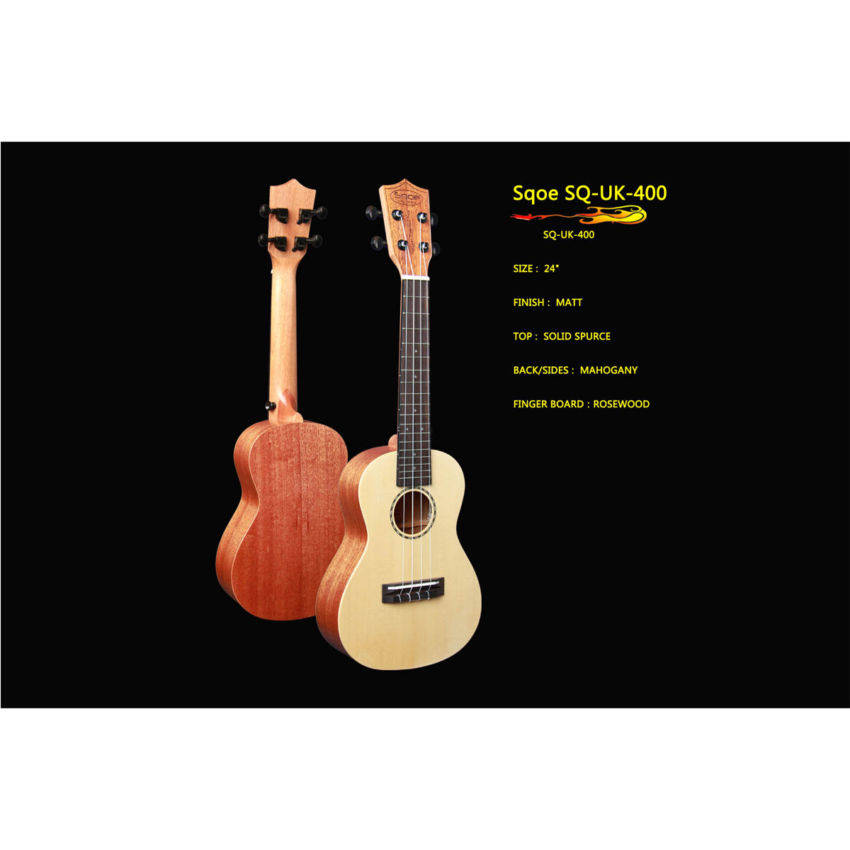 Đàn Ukulele Concert Sqoe SQ-UK-400 - Việt Music