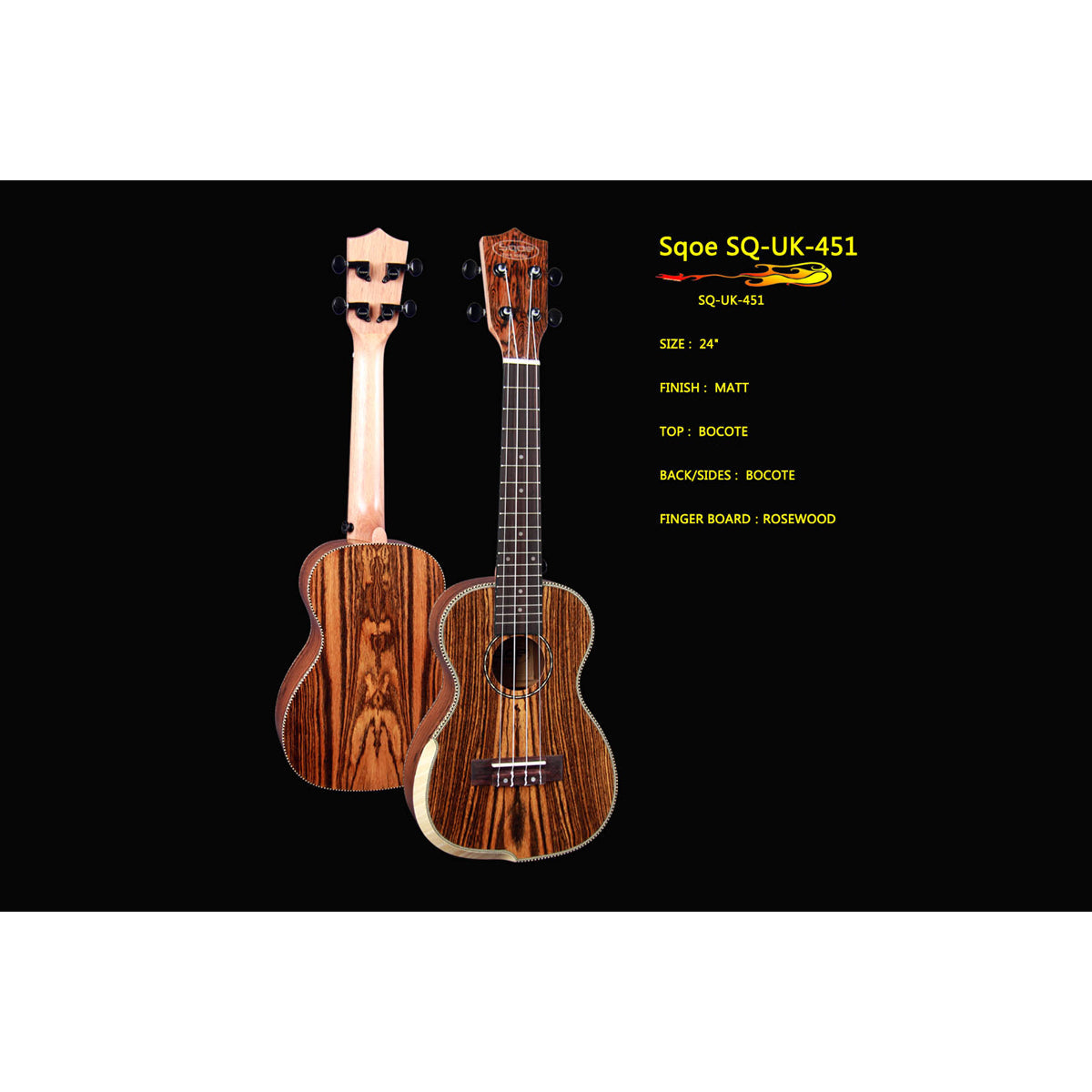 Đàn Ukulele Concert Sqoe SQ-UK-451 - Việt Music