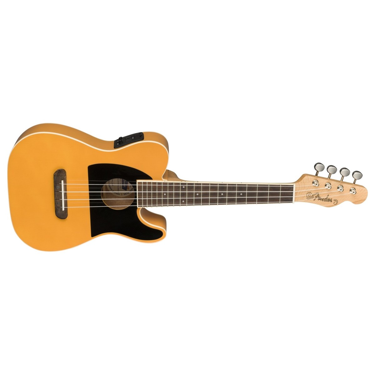 Đàn Ukulele Fender Fullerton Tele FB Walnut Concert, Butterscotch Blonde - Việt Music